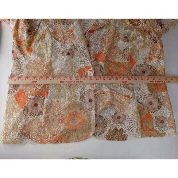 ELCC Women's Multicolor Collered Short Sleeve Button Down Shirt Size 2X - Picture 6 of 8